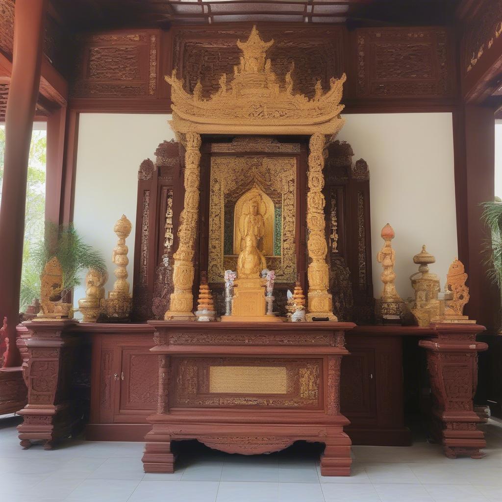 Bàn thờ gỗ Biên Hòa đẹp, sang trọng