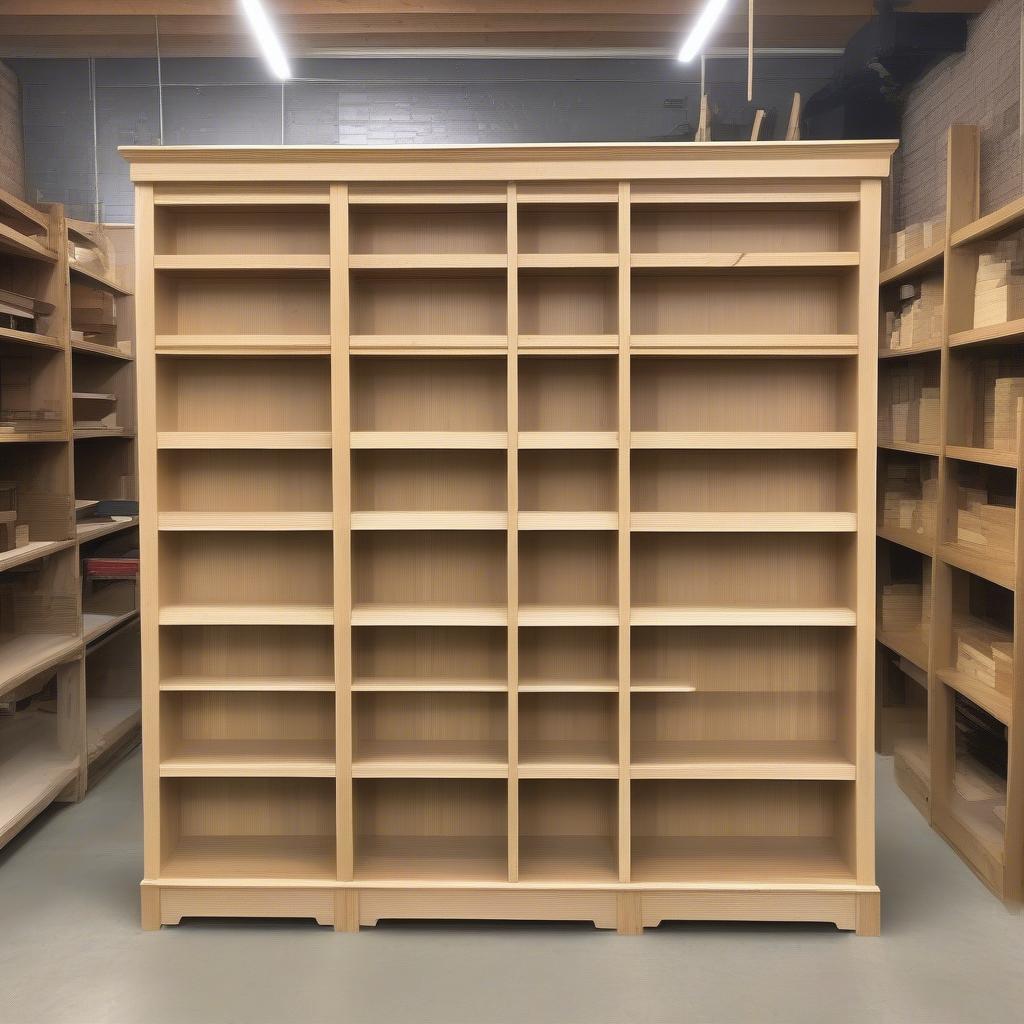 Báo giá kệ sách gỗ sồi theo kích thước