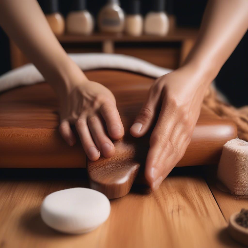 Bảo quản bàn massage chân bằng gỗ