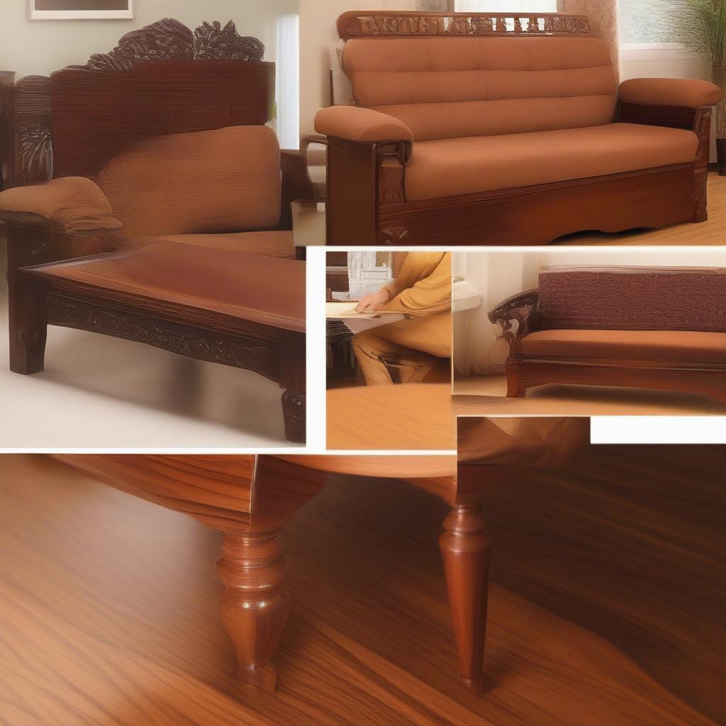 Cách bảo quản bộ bàn ghế sofa gỗ nguyên khối