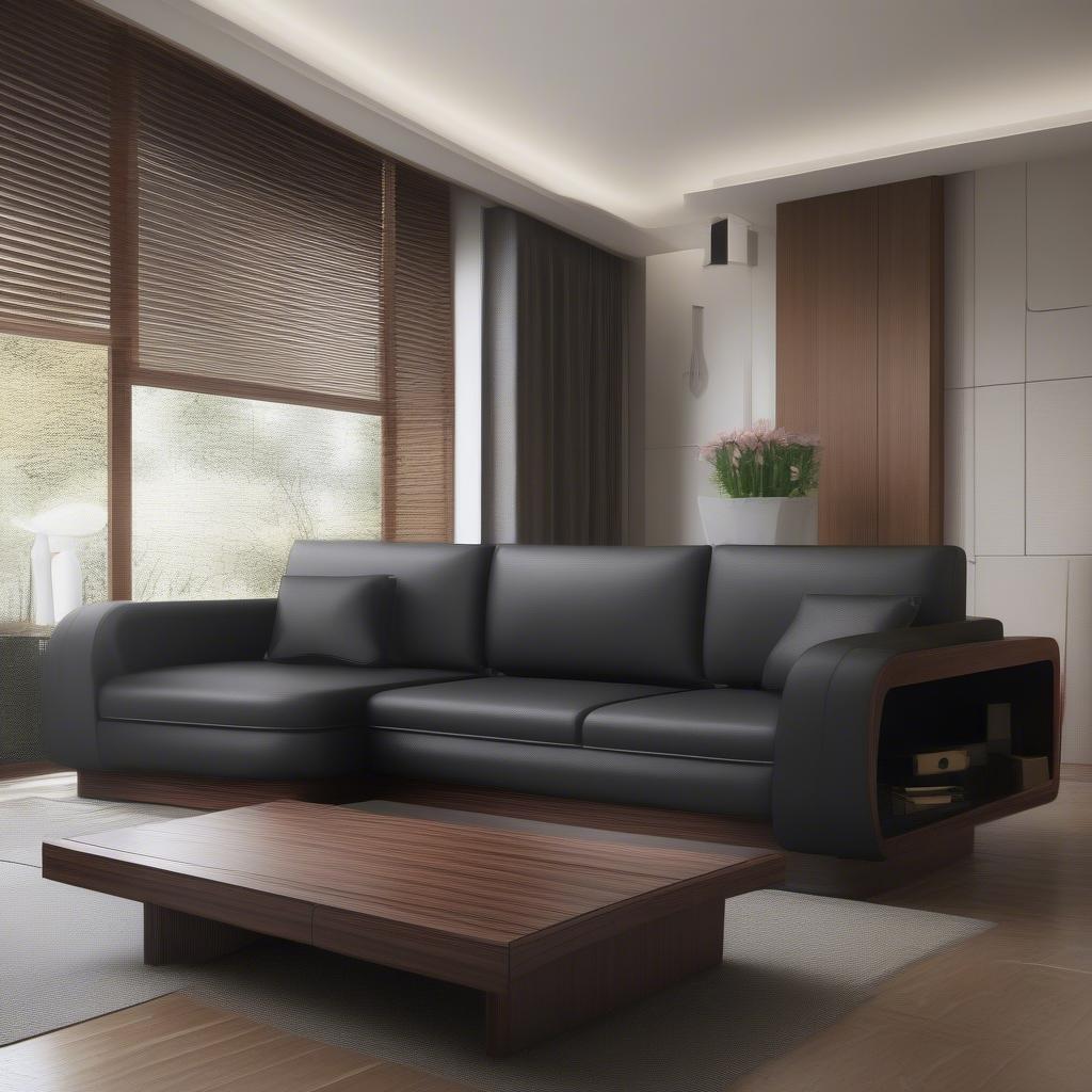 Bộ Ghế Sofa Gỗ Cu Hiện Đại