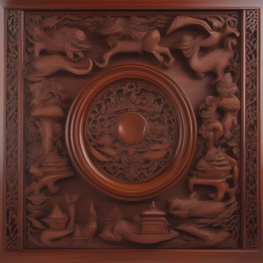 Bộ Hoành Phi Câu Đối Gỗ Gụ Đẹp