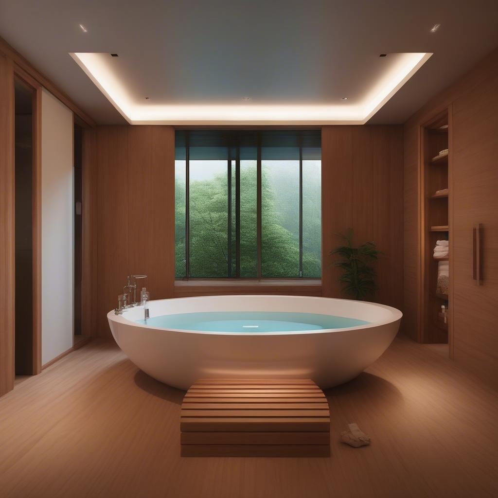 Bồn tắm gỗ spa cao cấp