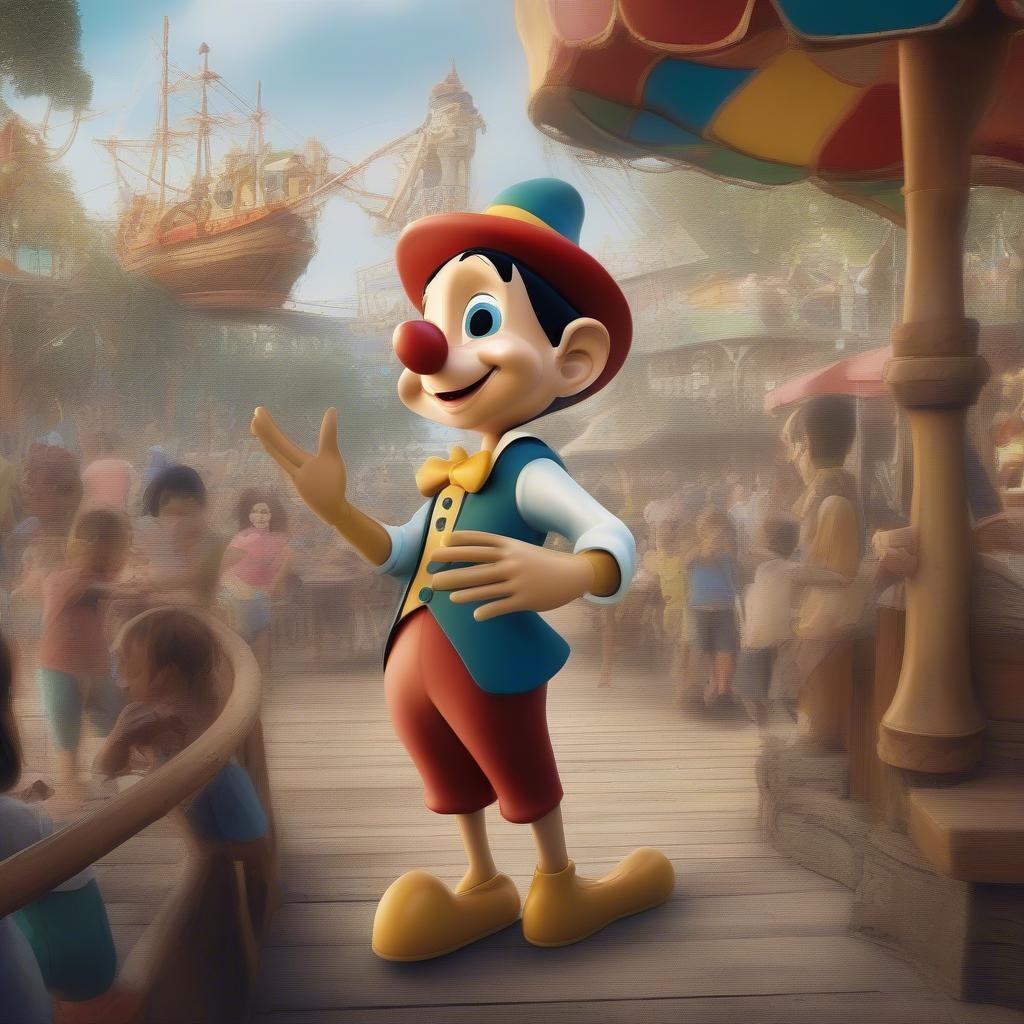 Cô bé người gỗ Pinocchio trên Đảo Niềm Vui