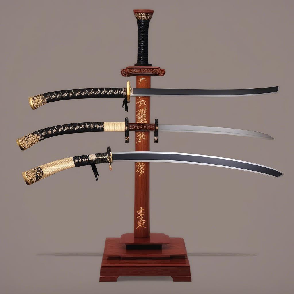 Katana gỗ biểu tượng nghệ thuật