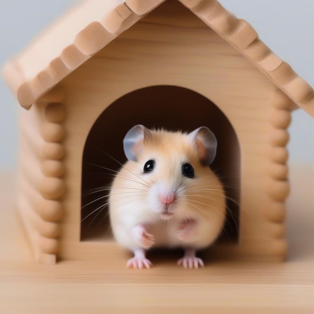 Nhà gỗ hamster từ gỗ tự nhiên