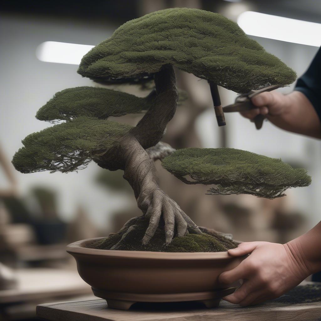 Tạo dáng bonsai gỗ hương