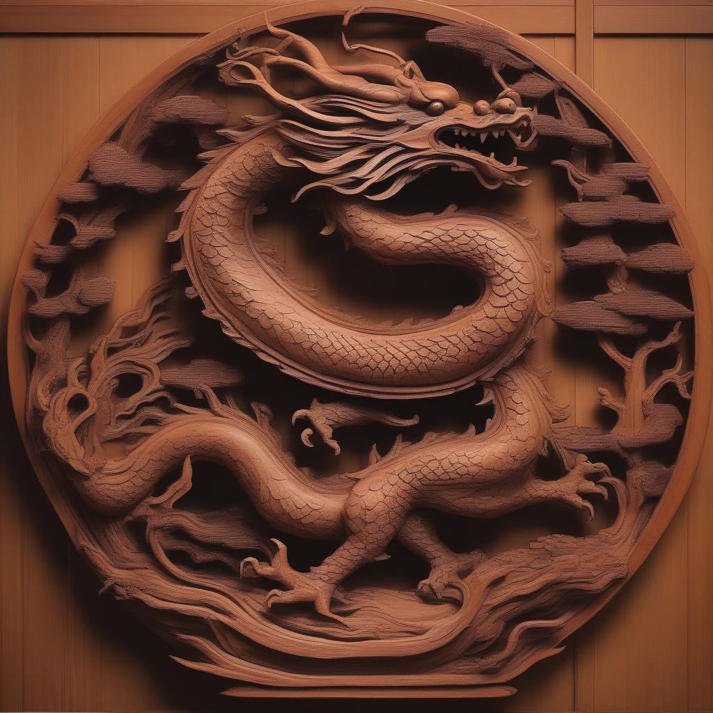 Tượng rồng gỗ và ý nghĩa phong thủy.