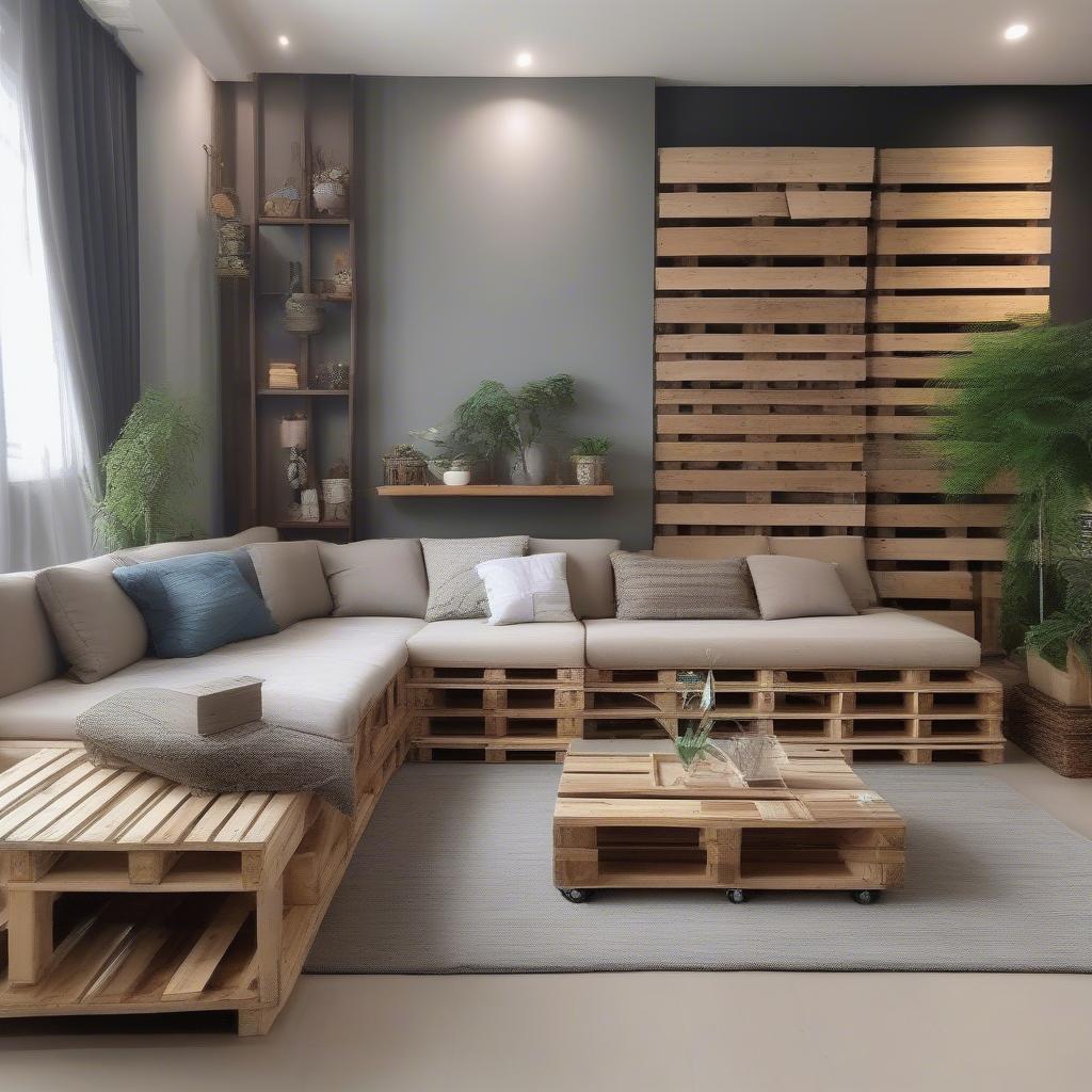 Ứng dụng pallet gỗ trong trang trí