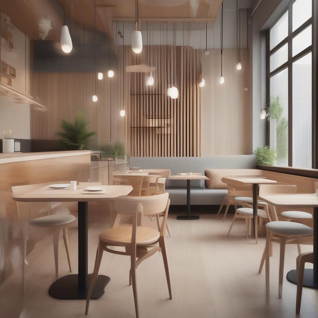 Xu hướng bàn ghế gỗ cafe 2023