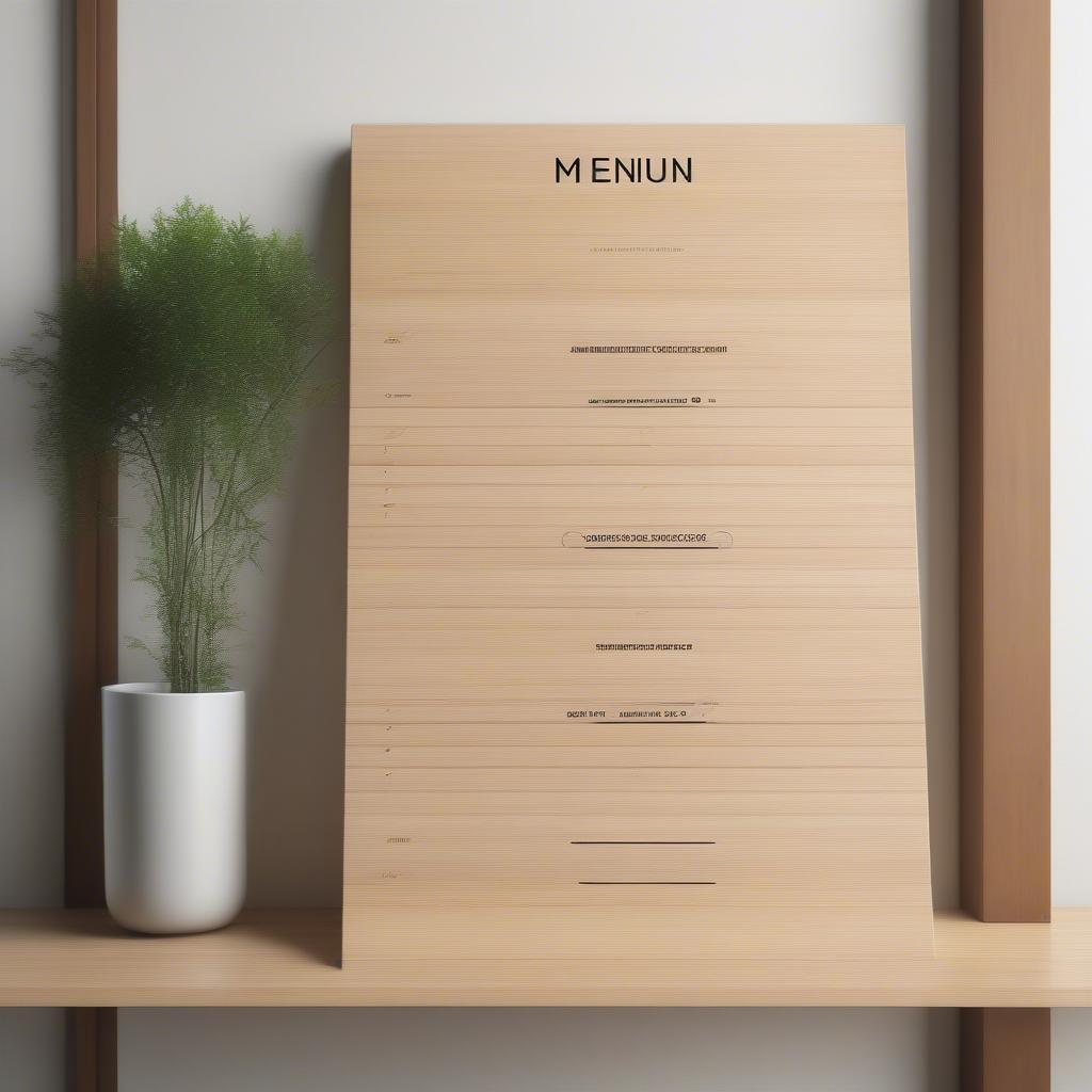 Xu hướng bảng gỗ decor menu