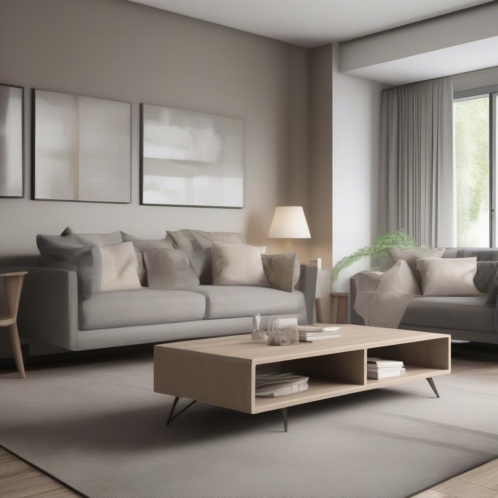 Bàn Cho Sofa Gỗ MDF Phòng Khách