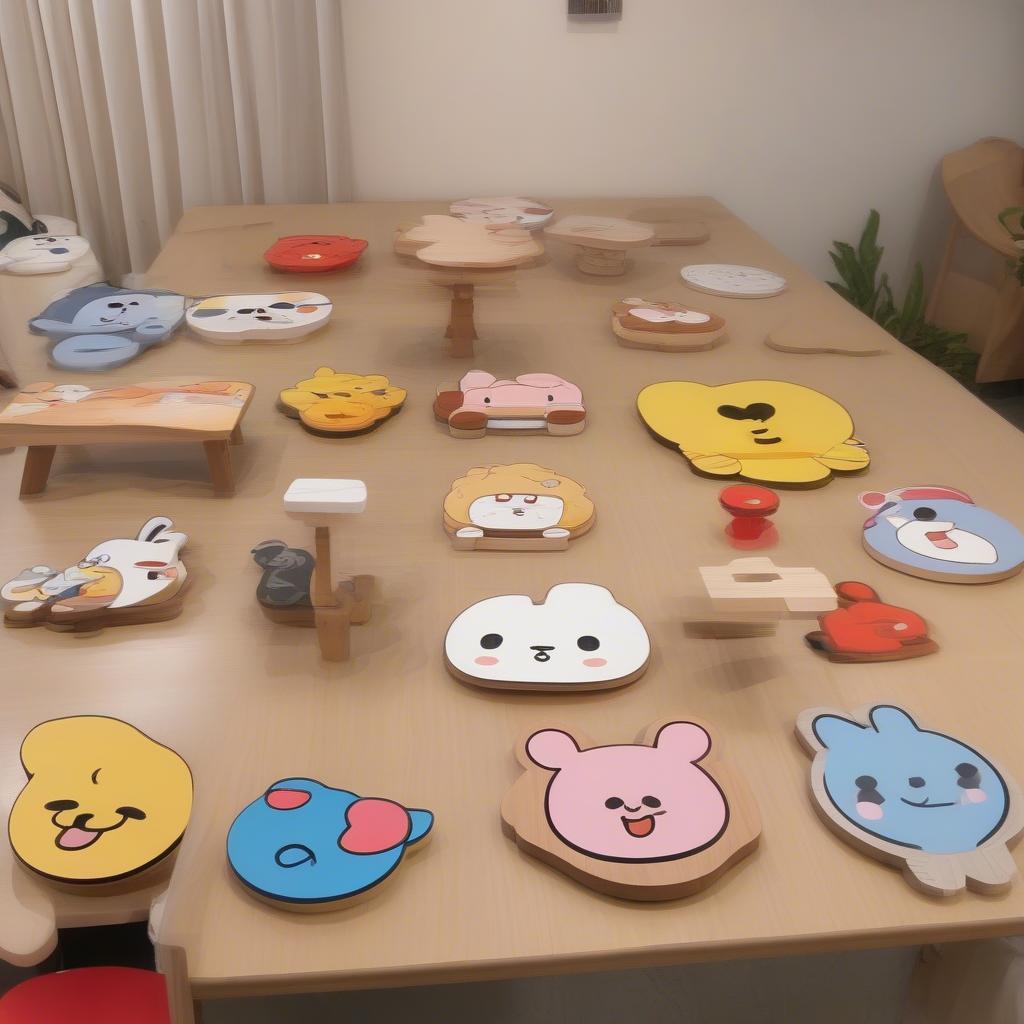 Bàn gỗ BT21 hình dáng đa dạng