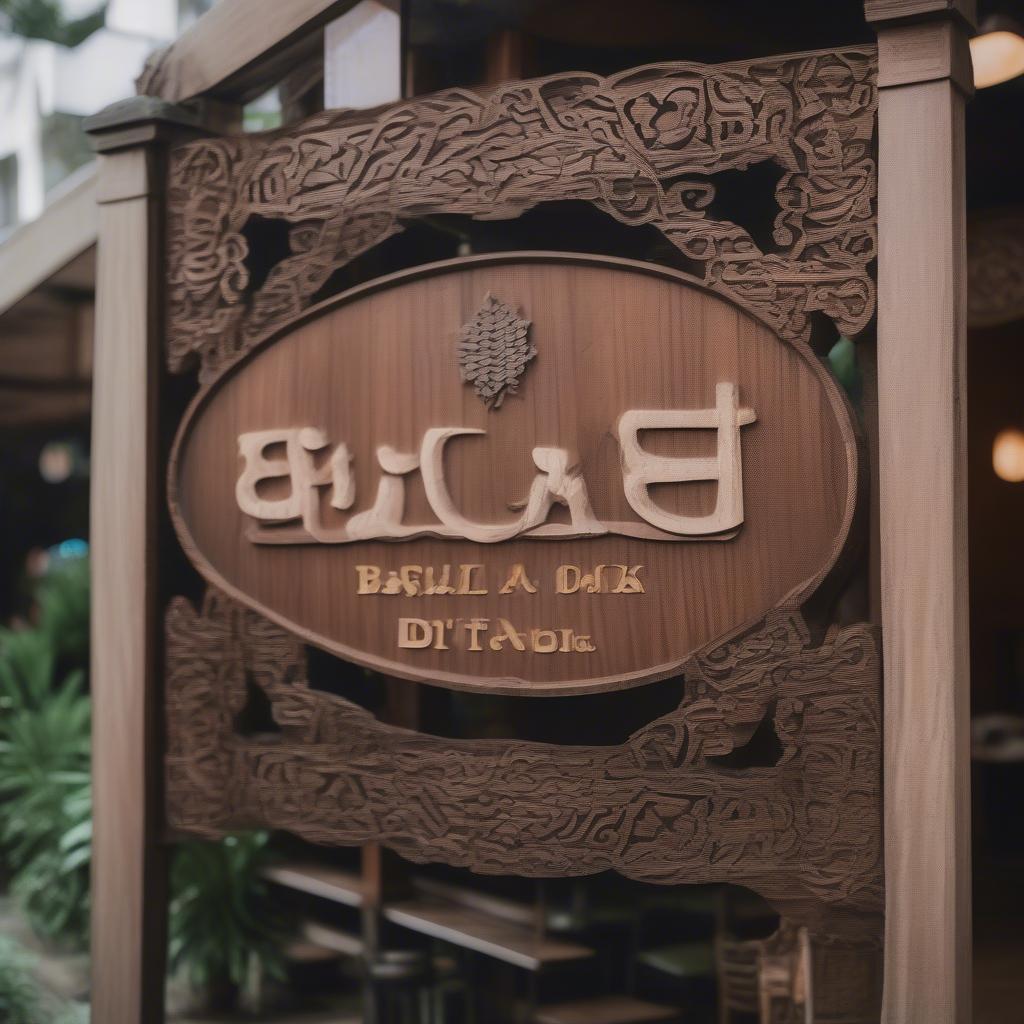 Bảng hiệu gỗ Đà Lạt đẹp