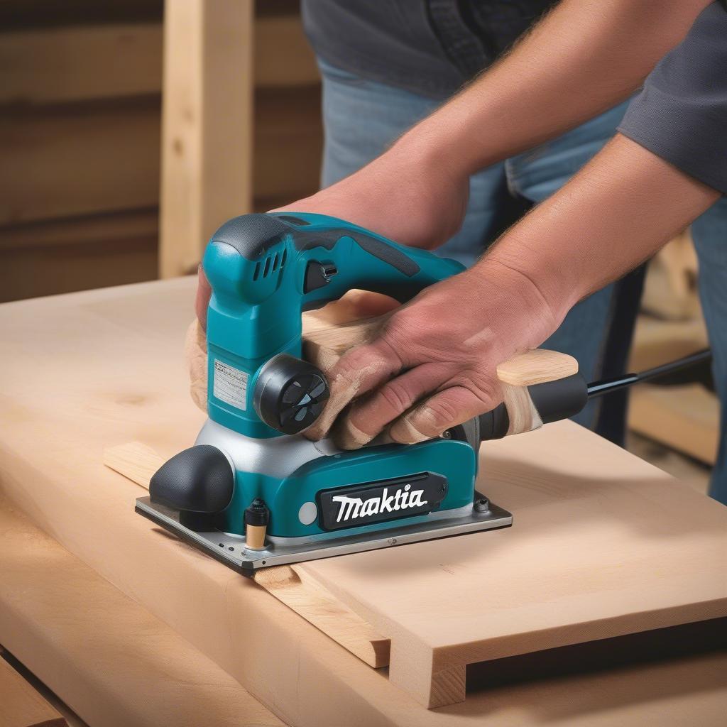 Sử dụng bào gỗ Makita 0800x