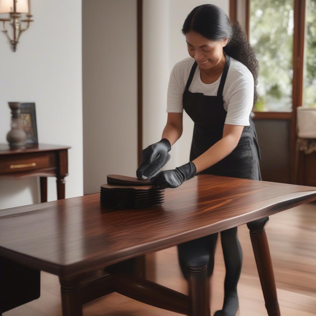 Cách bảo quản bàn ghế gỗ mun