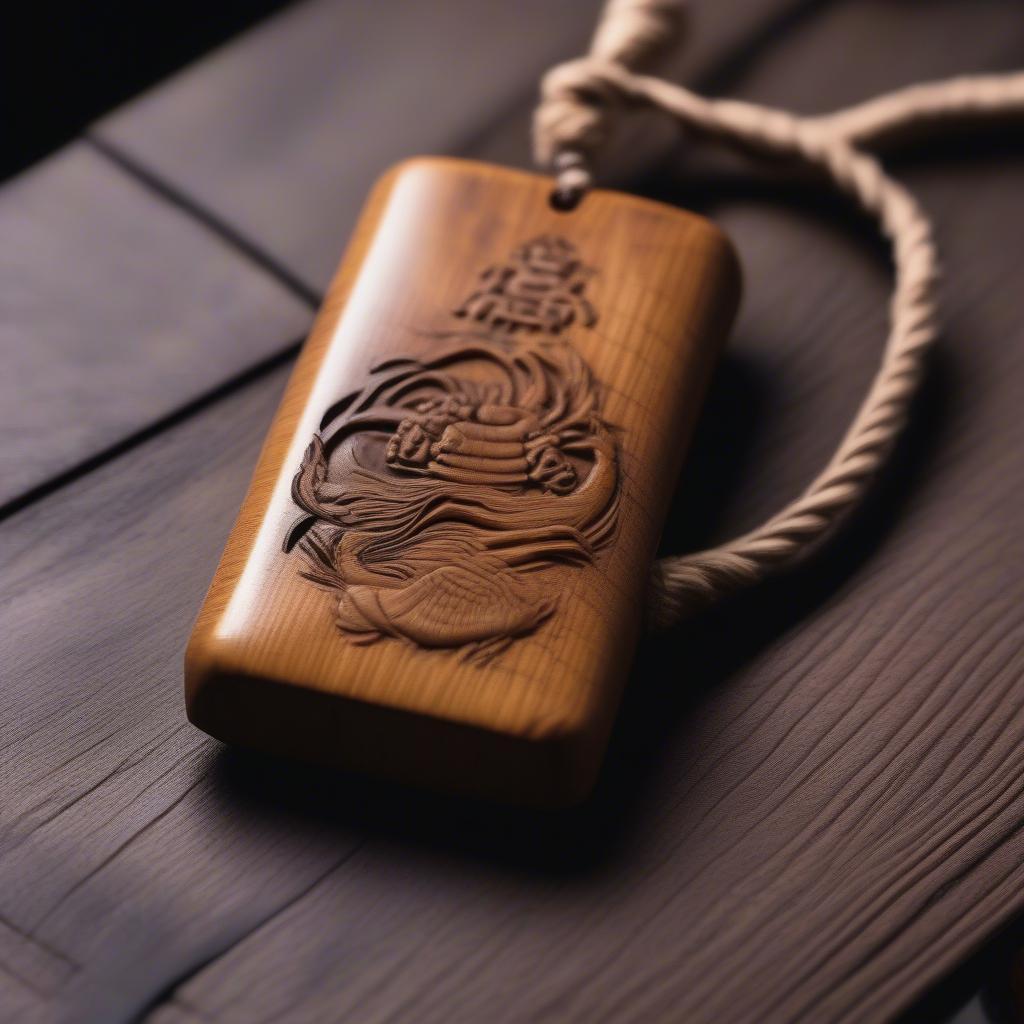 Bùa gỗ Nhật Bản Omamori với họa tiết truyền thống