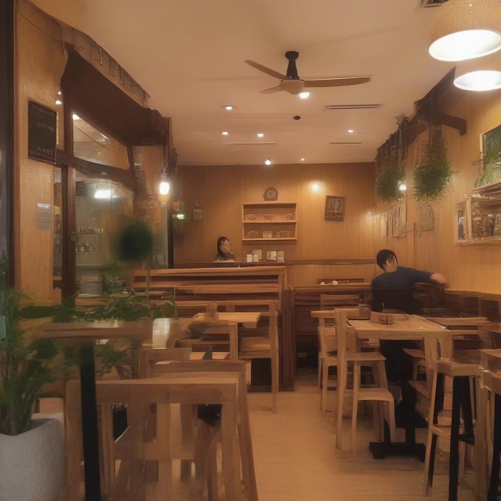 Cafe gỗ Nguyễn Thái Bình quận Tân Bình ấm cúng