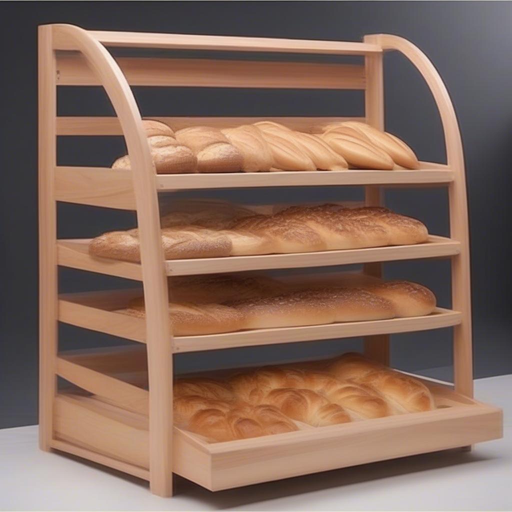 Chọn mua cây bán bánh mì gỗ chất lượng, kiểu dáng phù hợp với nhu cầu kinh doanh