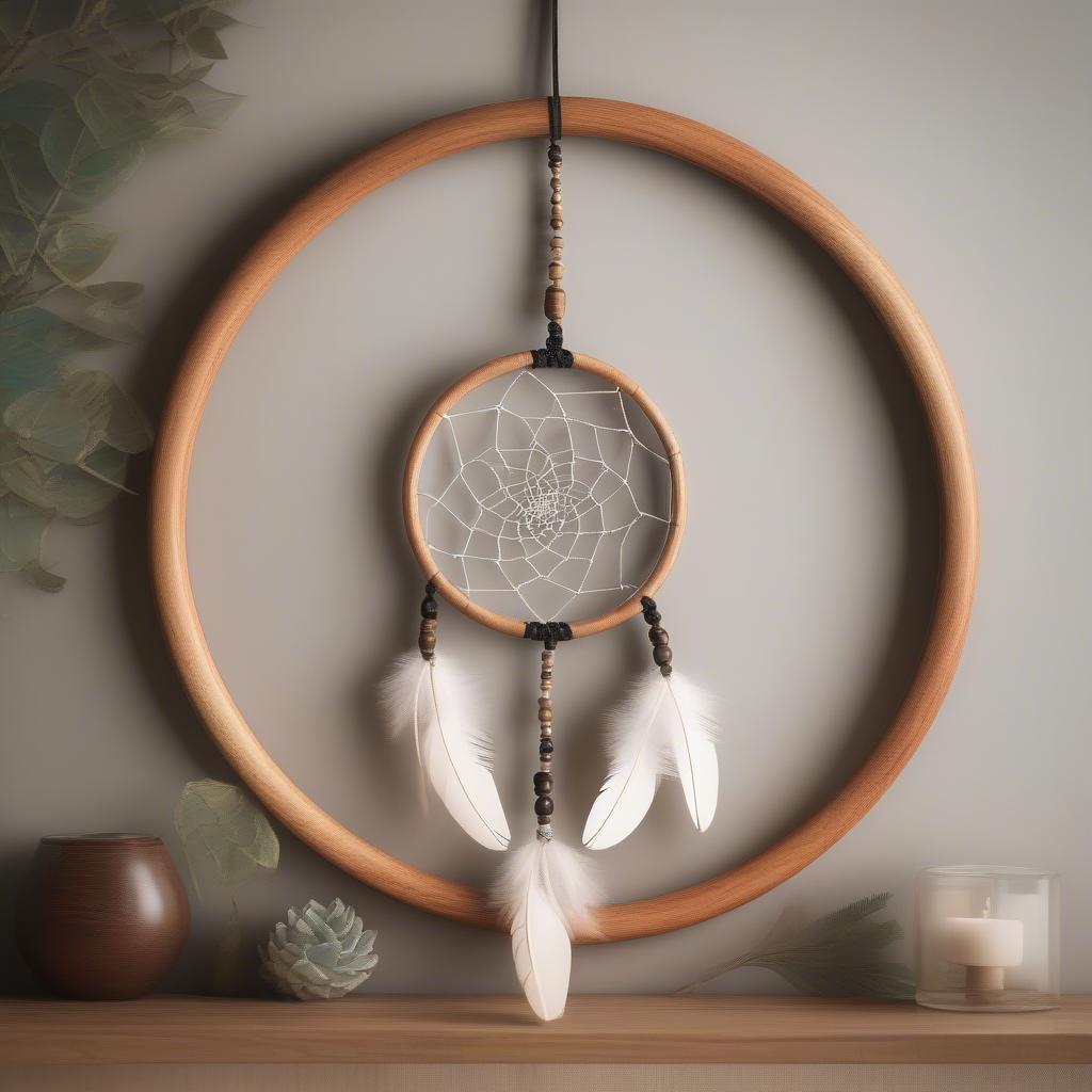 Ưu điểm của việc sử dụng khung gỗ tròn làm dreamcatcher