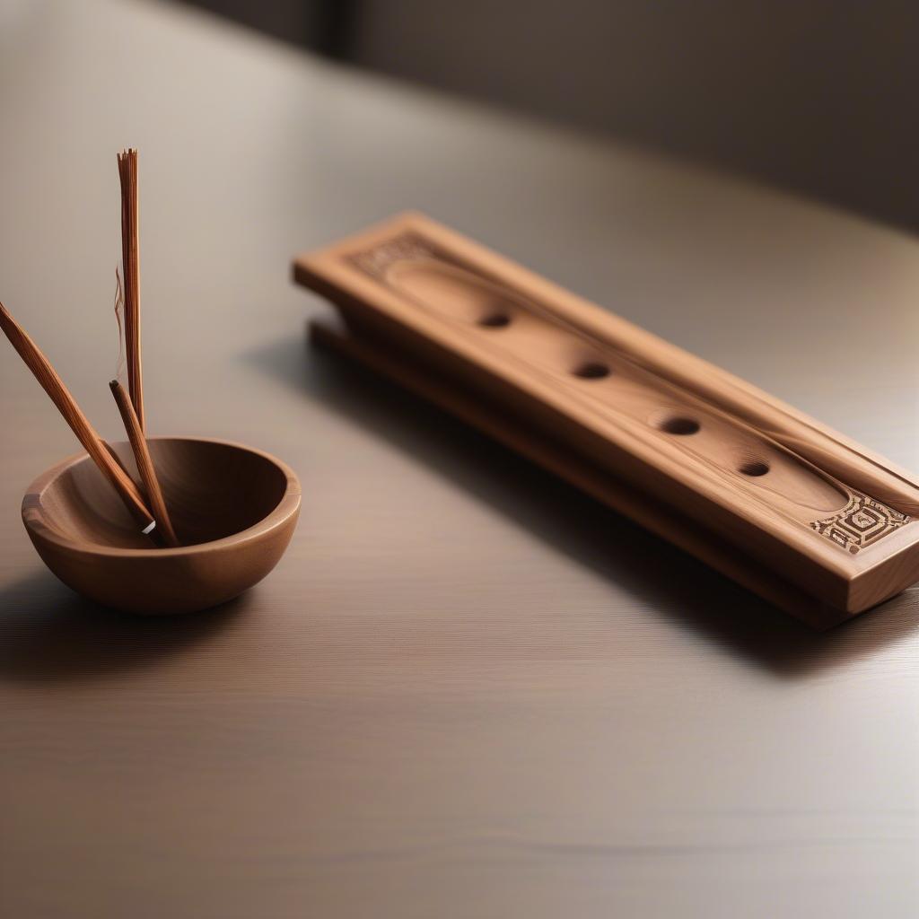 Ống đựng nhang gỗ tự nhiên sang trọng