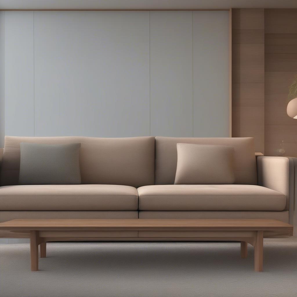 Sofa gỗ hiện đại bản vẽ 3D