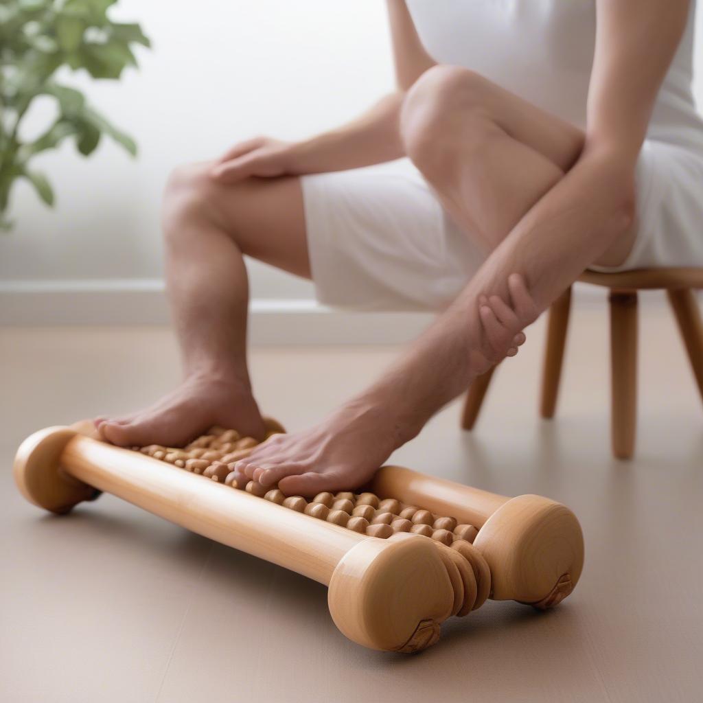 Cách sử dụng bàn lăn gỗ massage chân