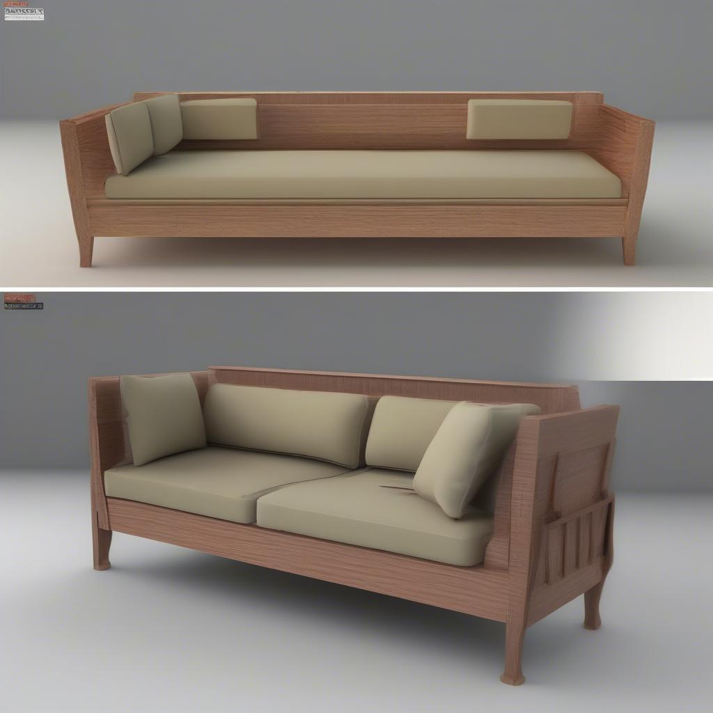 Tùy chỉnh bộ sofa gỗ 3DMax theo sở thích cá nhân